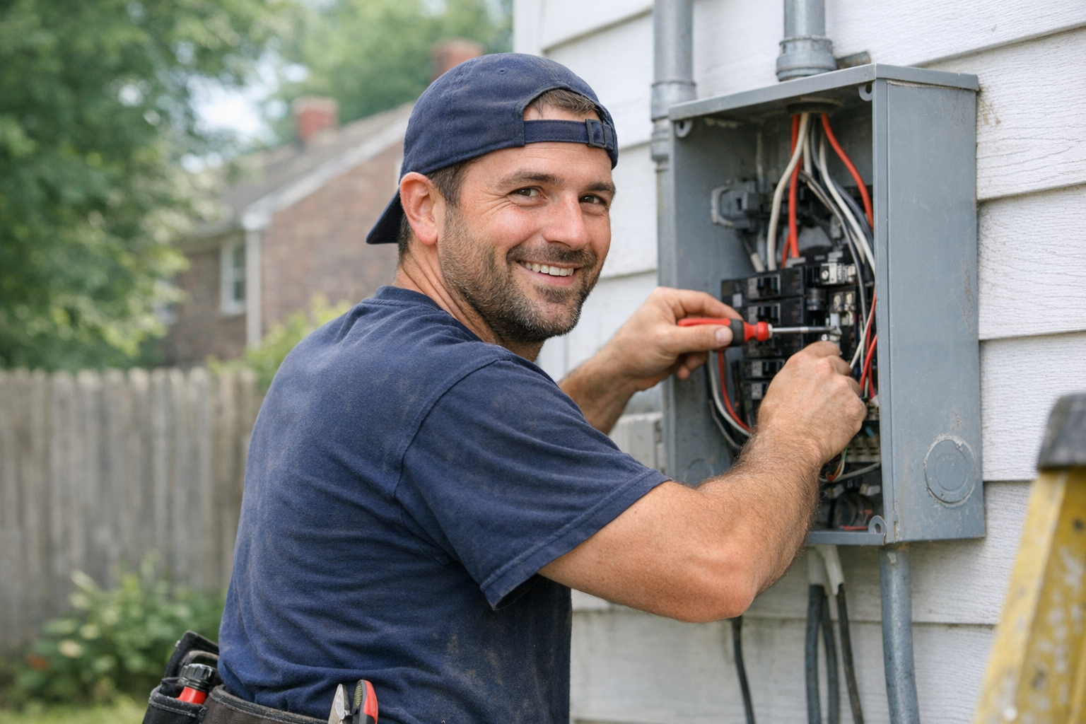Burkina Electric professional electrician at work in Trenton NJ